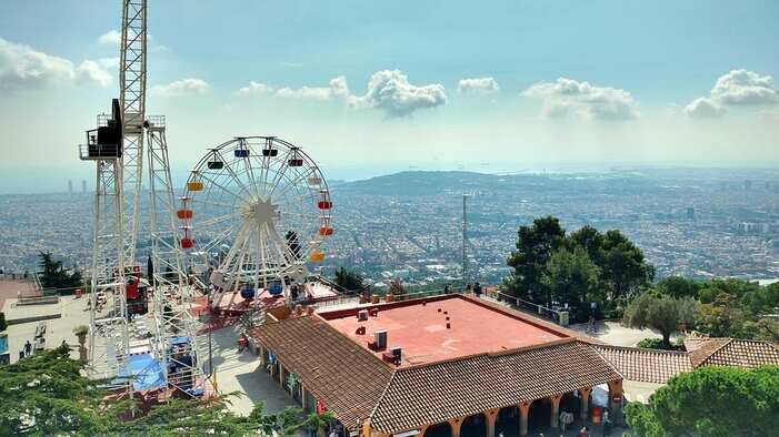 View From Tibidabo Mountain Barcelona