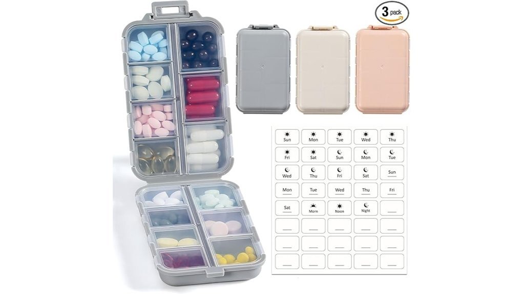 14 grid pill organizer set