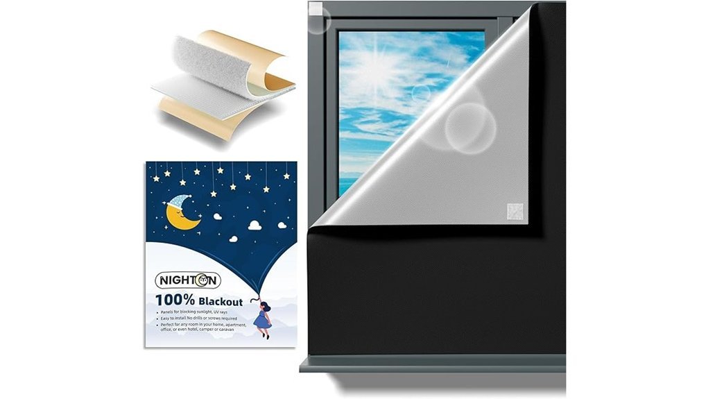 adhesive blackout curtain solution