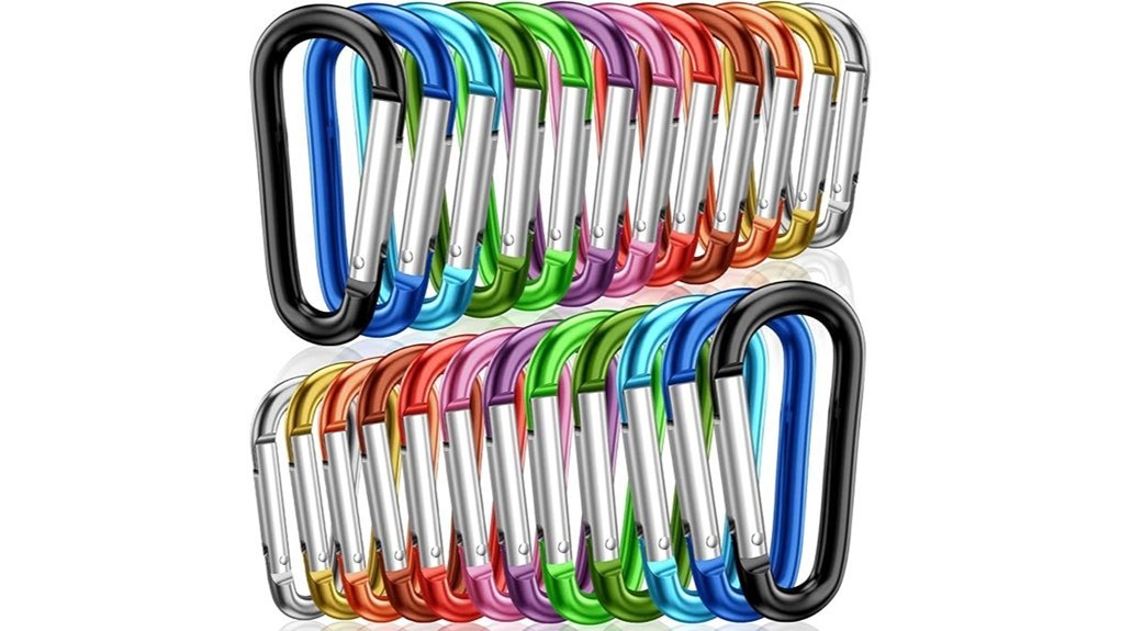 aluminum d ring carabiner set