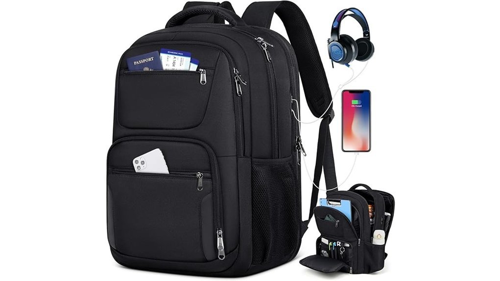 anti theft travel laptop backpack