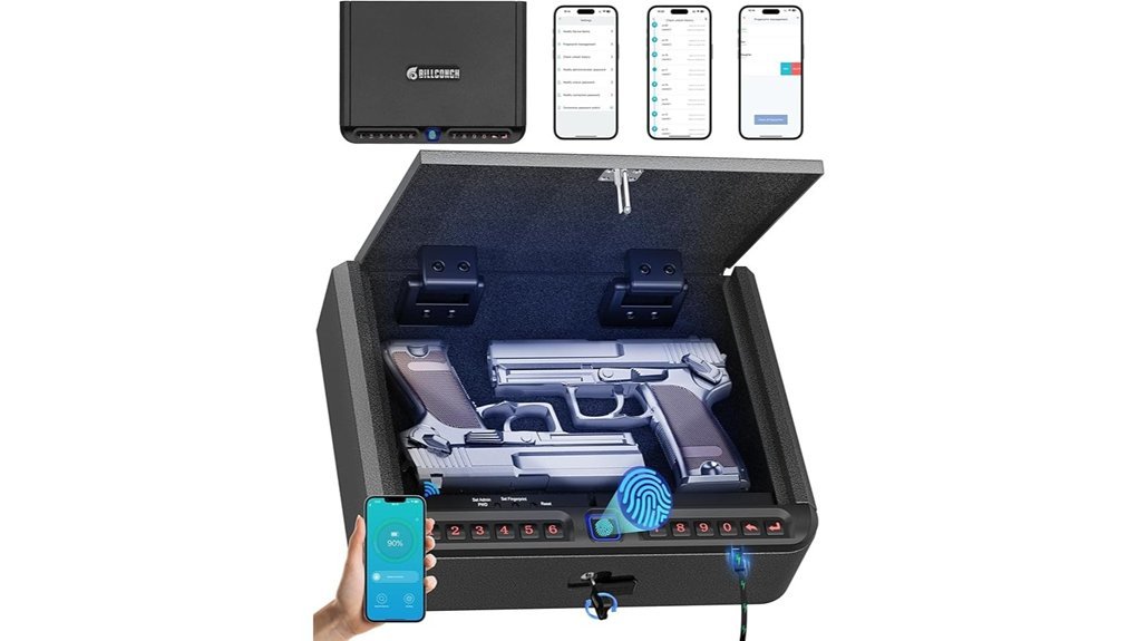 app enabled biometric handgun safe