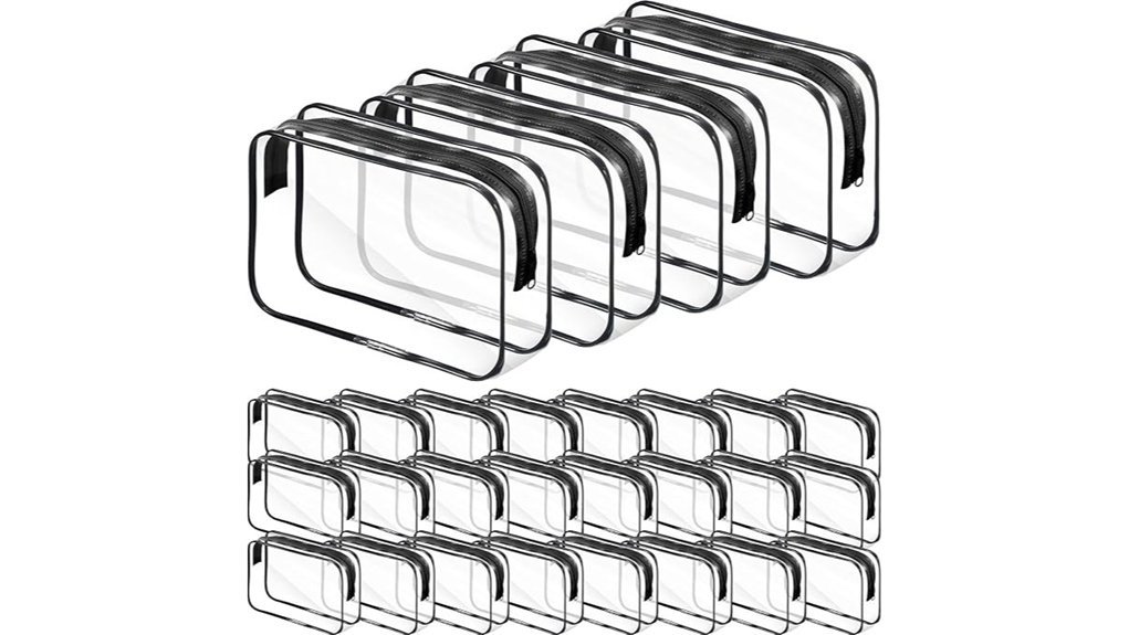 clear toiletry travel bags