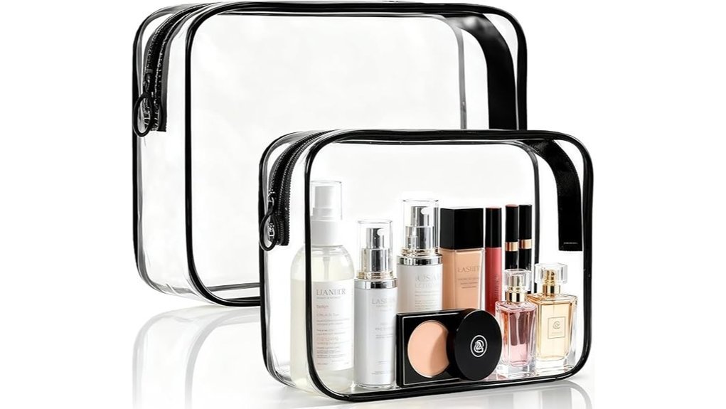 clear travel makeup bags