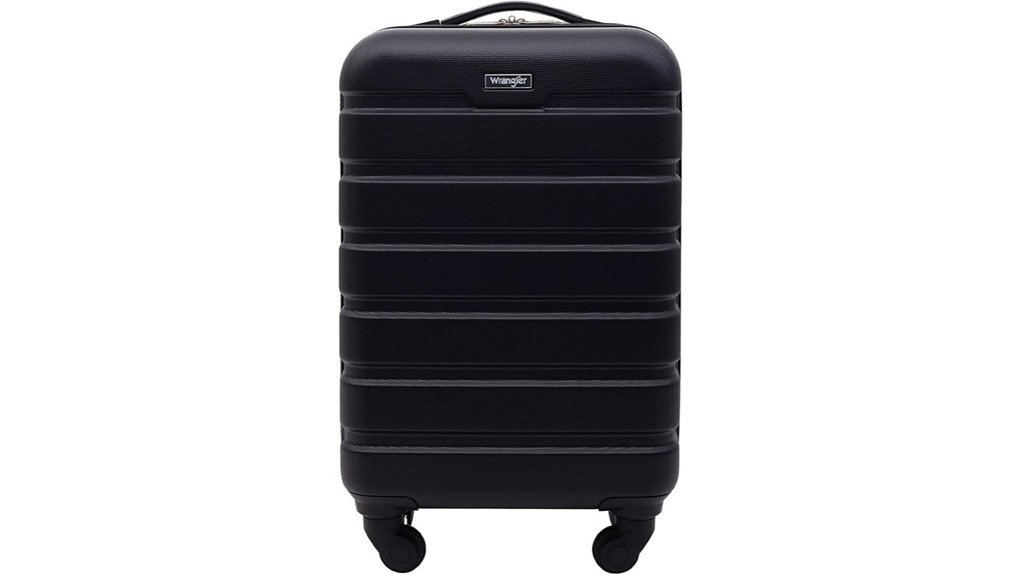 compact black hardside luggage