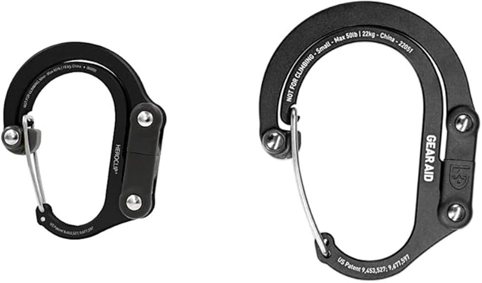 compact multifunctional carabiner hook