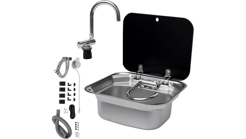 compact stainless steel setup