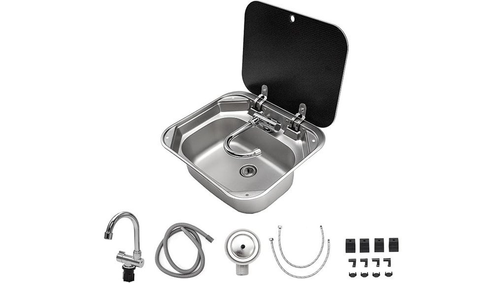 compact stainless steel sink
