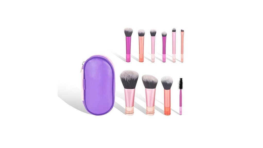 compact travel makeup brushes