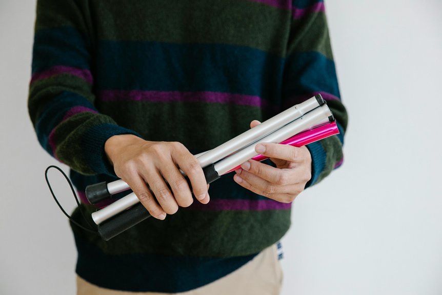 compact travel walking stick
