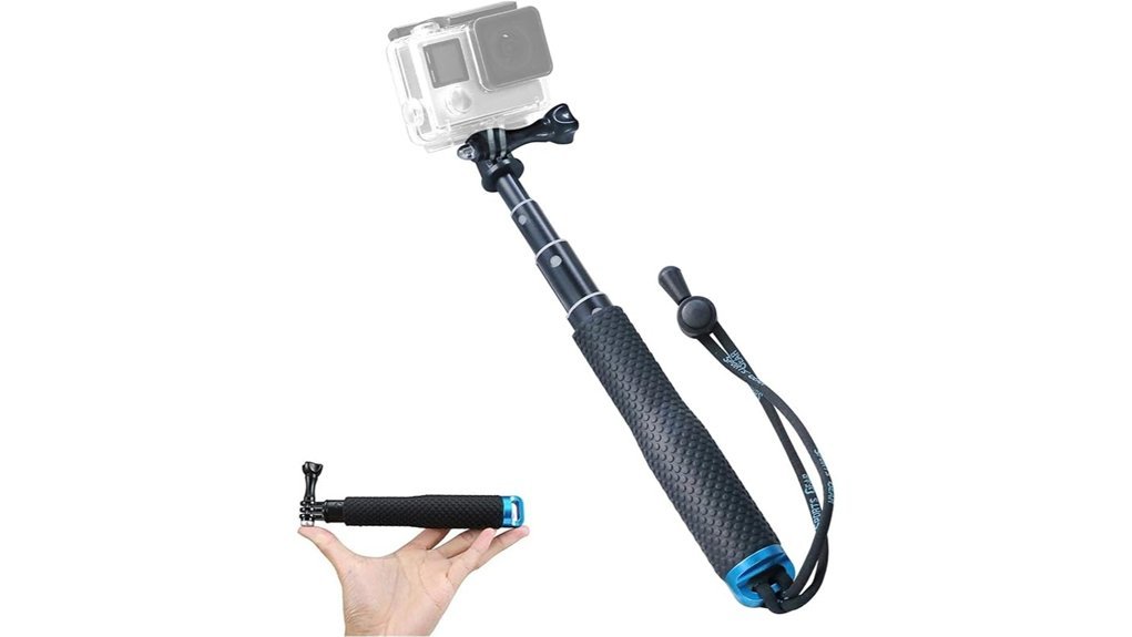 compact waterproof action selfie stick