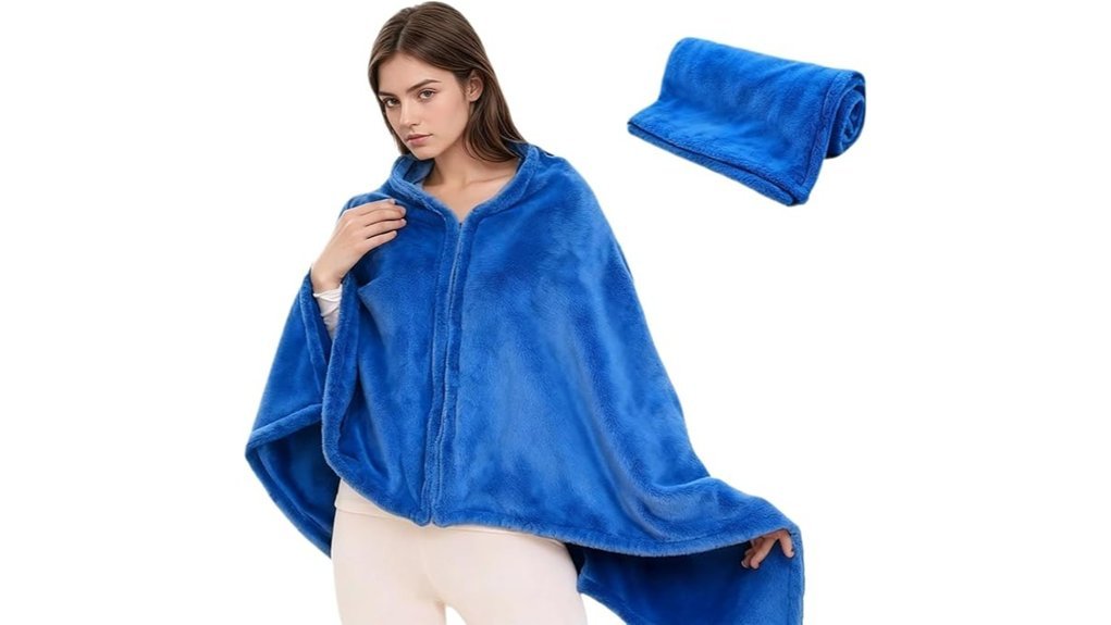 cozy wearable fleece poncho