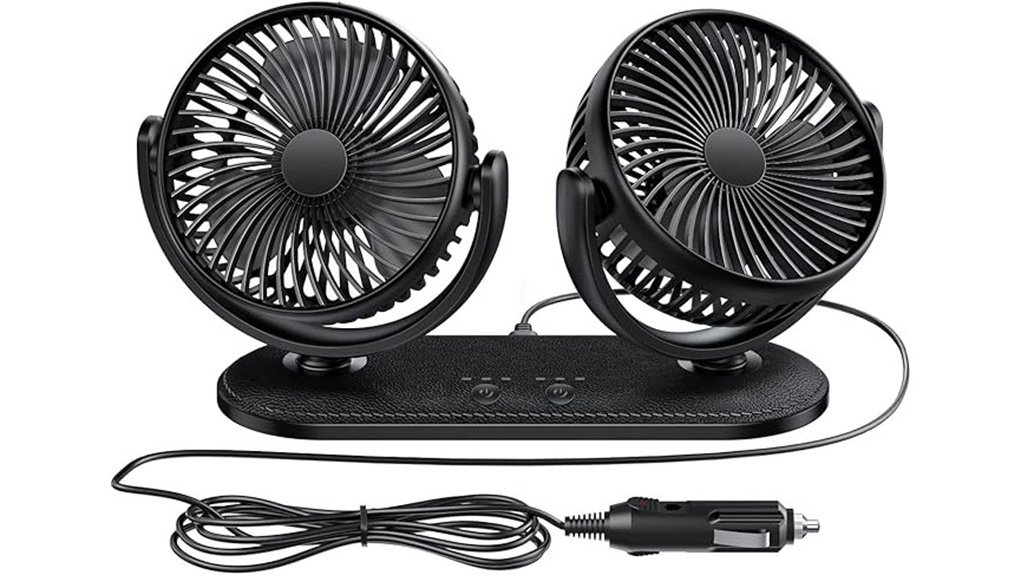 dual head car fan