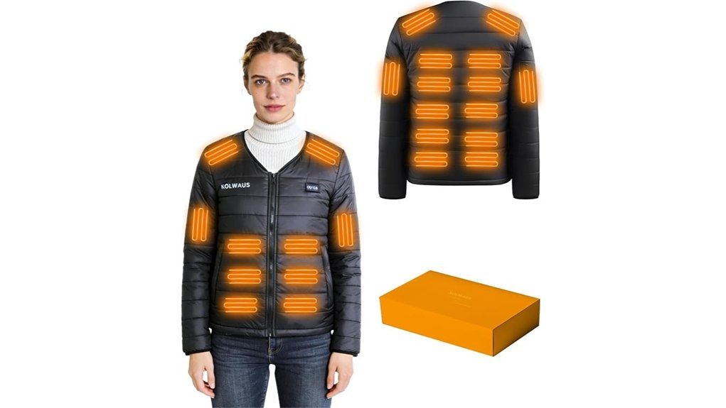 dual zone heated winter coat