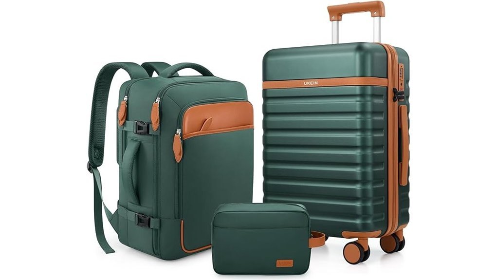 durable travel luggage trio