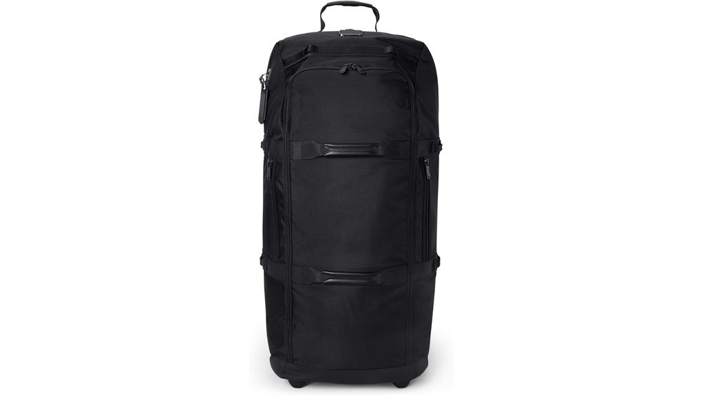 expandable black travel bag