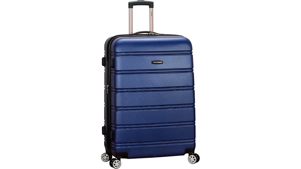 expandable blue luggage spinner