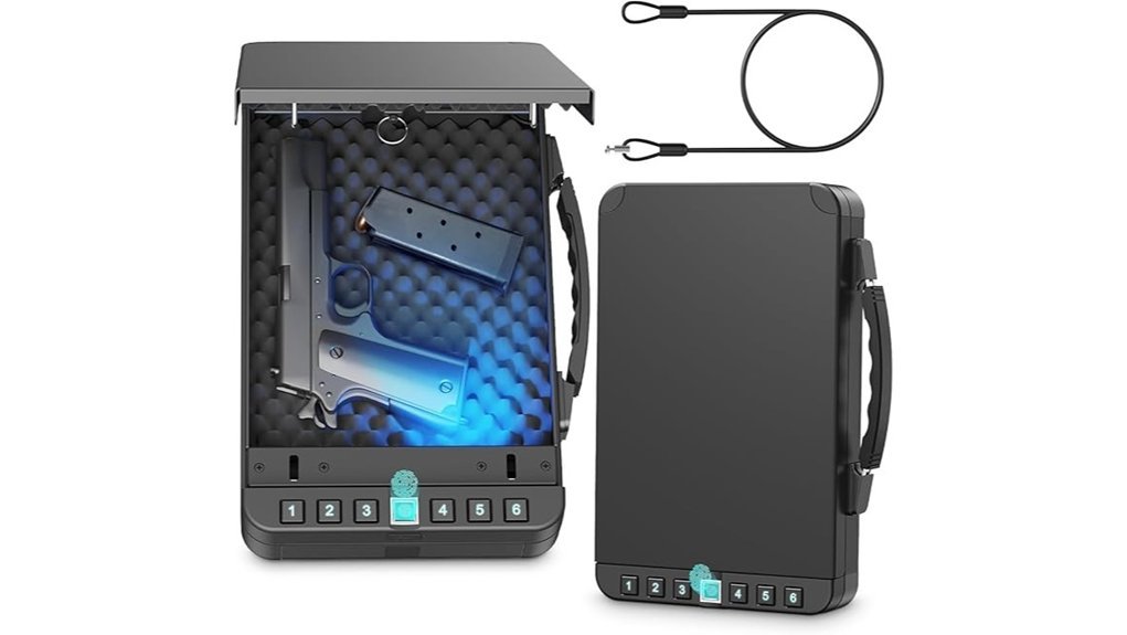 fingerprint activated handgun safe