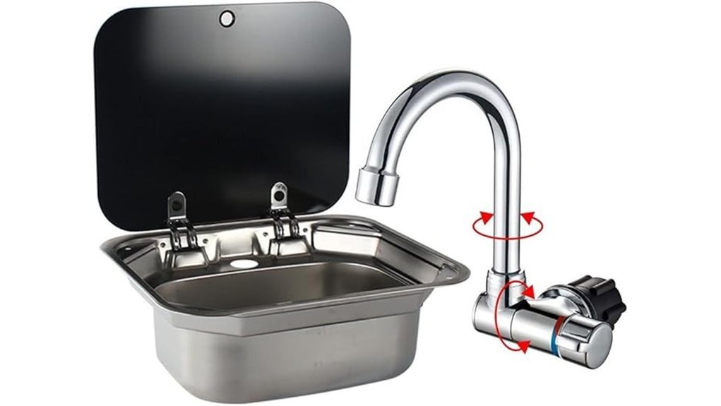 foldable faucet lid sink