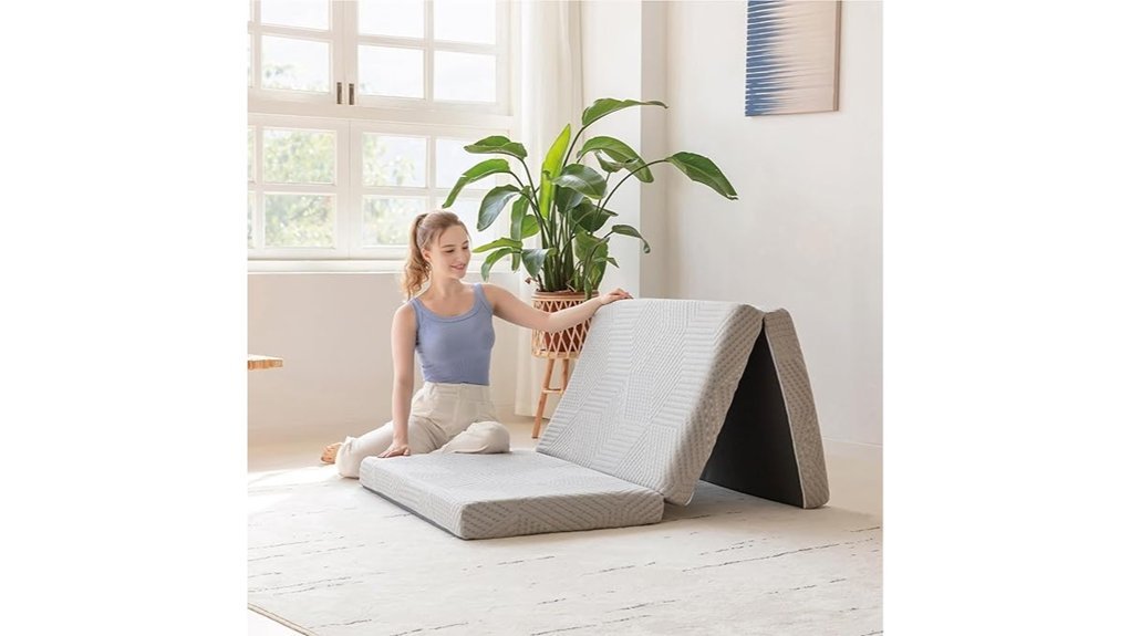 grey memory foam topper