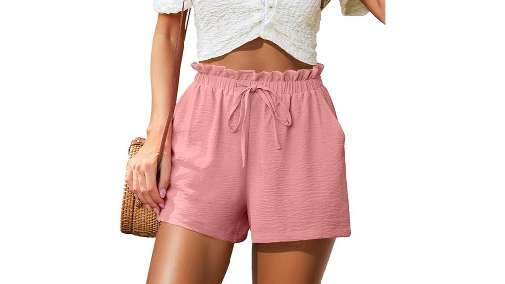 high waisted ruffle shorts