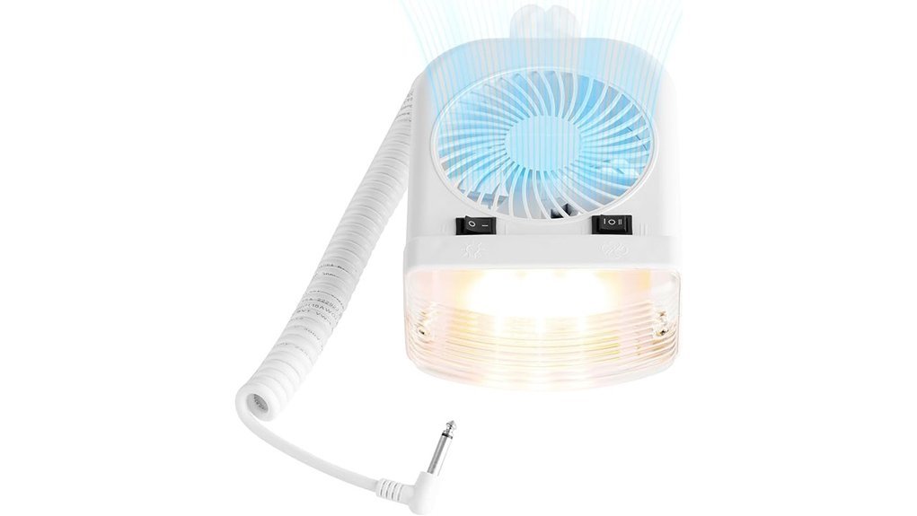 led light and fan