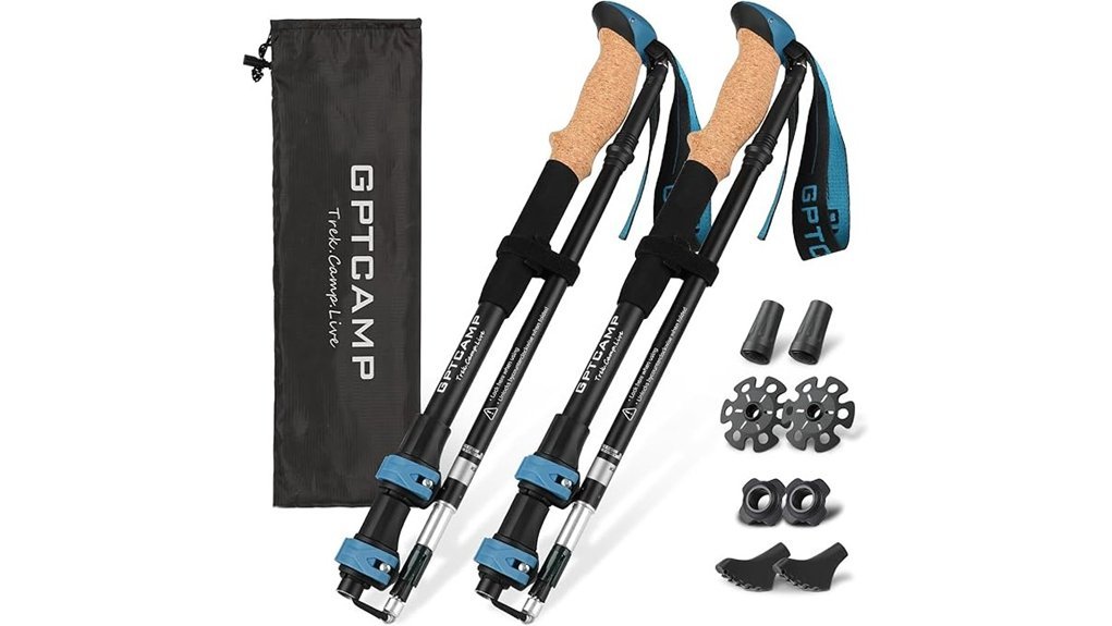 lightweight collapsible trekking poles