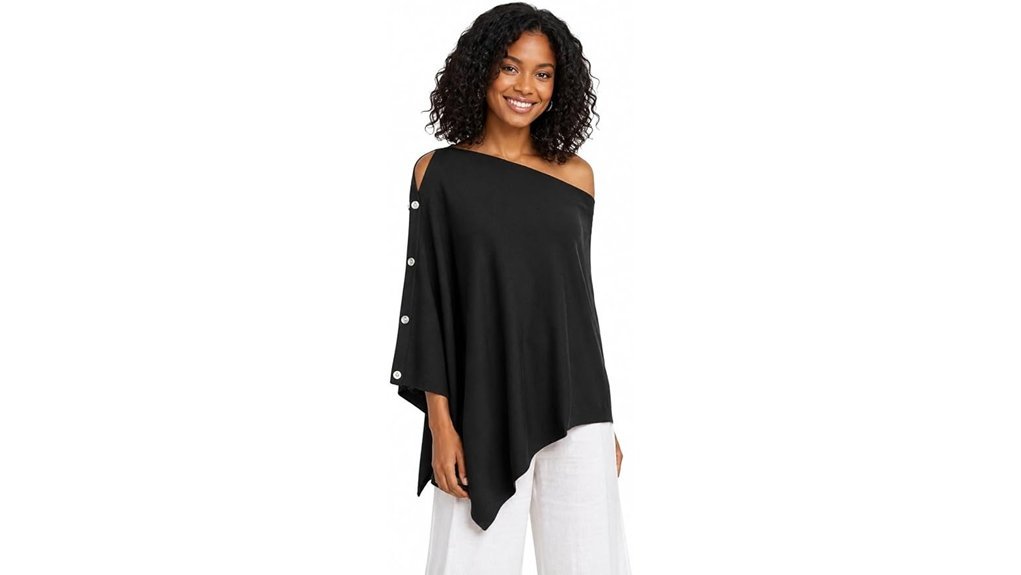 lightweight knitted poncho wrap