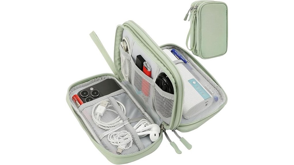 mint green travel organizer