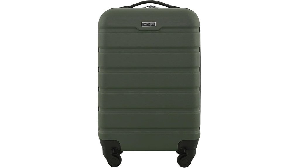 olive hardside carry on luggage