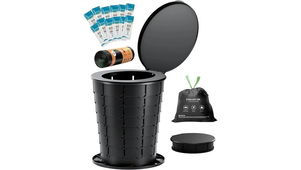 portable adjustable camping toilet