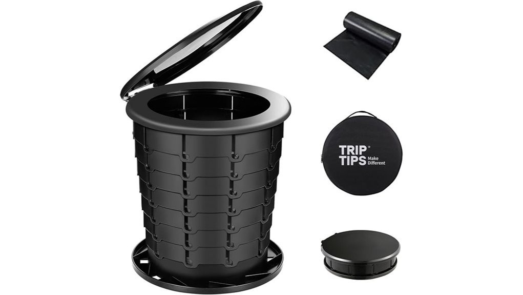 portable adjustable camping toilet