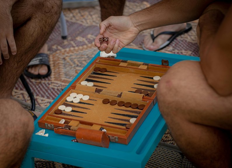 portable backgammon travel set