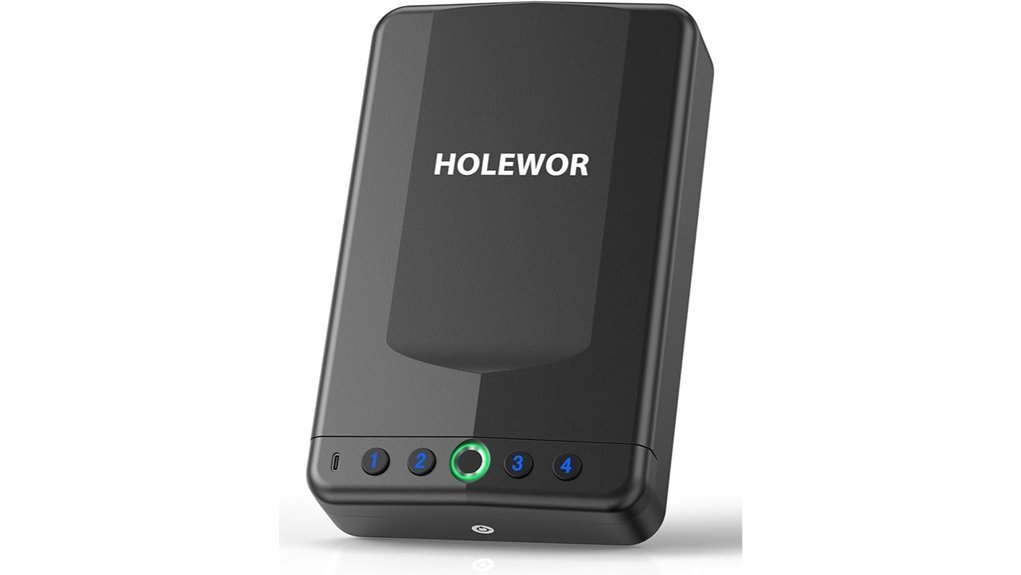 portable biometric pistol safe