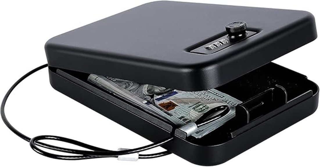 portable combination pistol safe