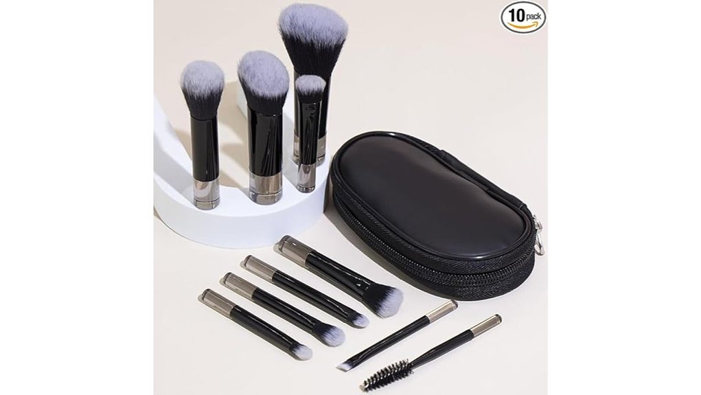 portable makeup brush set