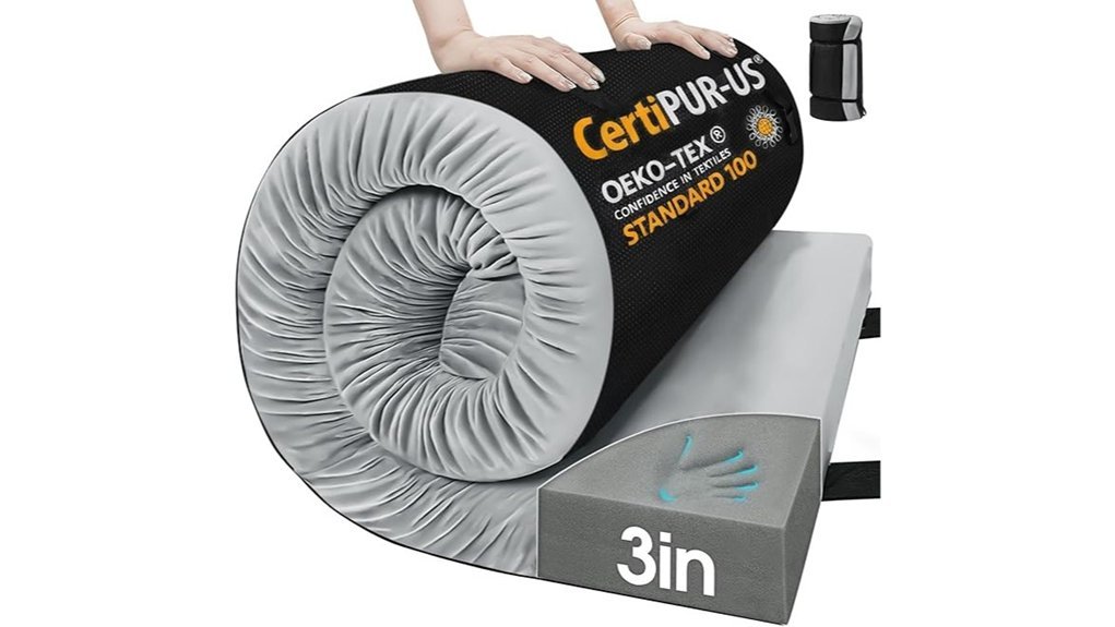 portable memory foam mattress
