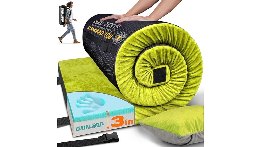 portable memory foam mattress