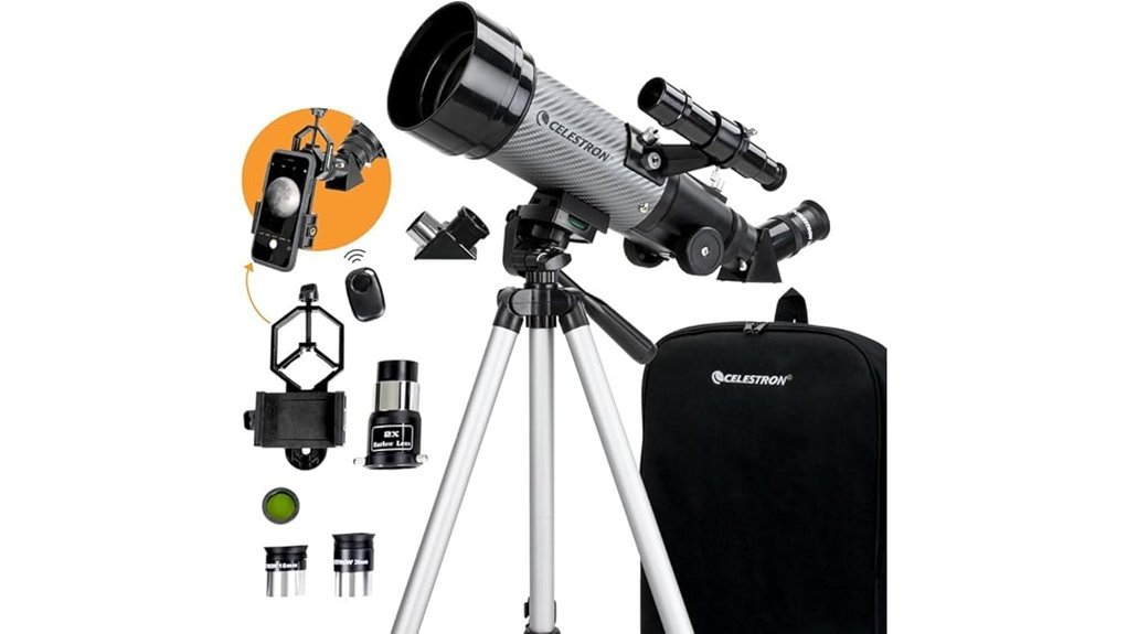 portable refractor telescope travel