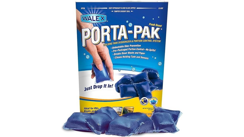 portable tank deodorizer drops