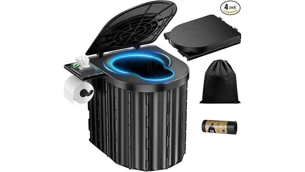 portable toilet with holder