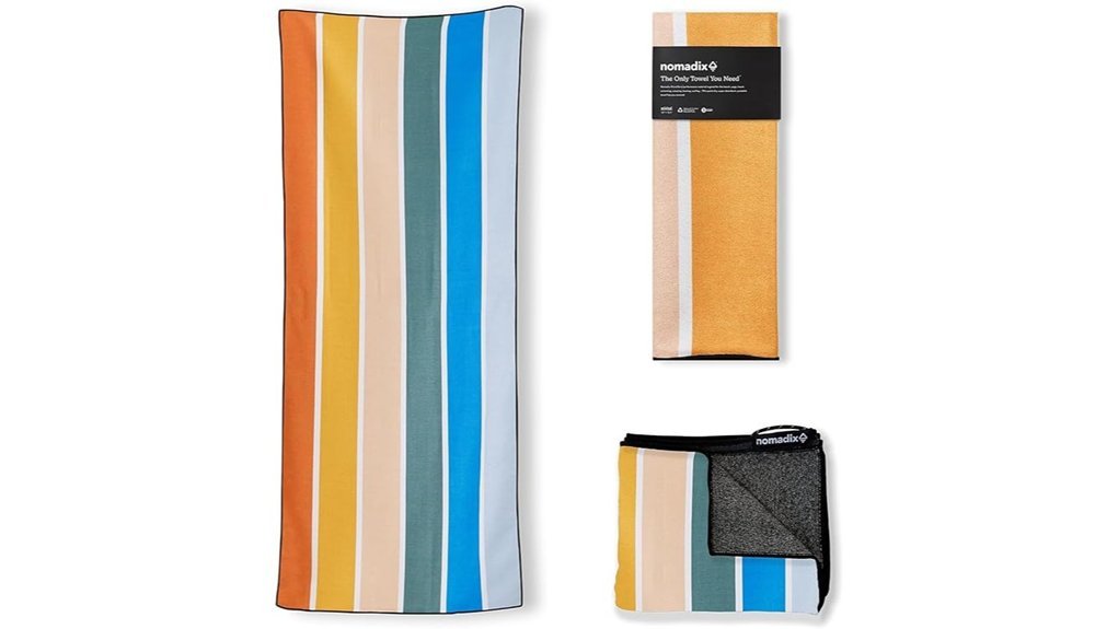 recycled sand resistant striped towel