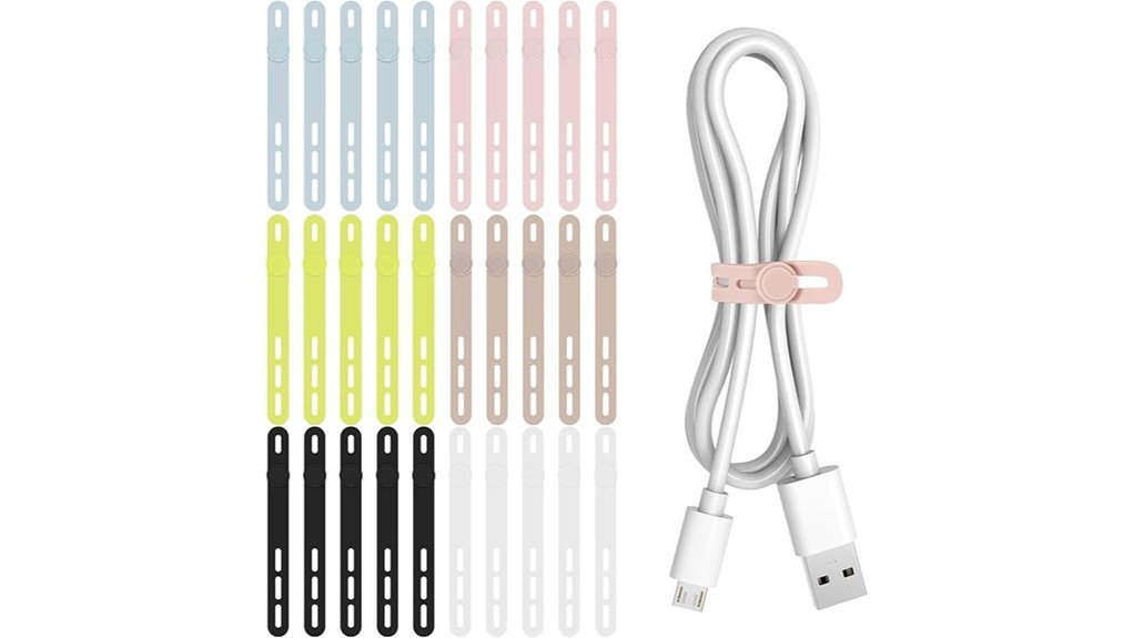 reusable adjustable silicone ties