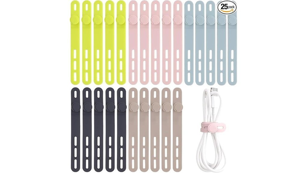 reusable silicone cable ties