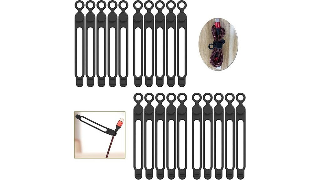 silicone cable ties organizer