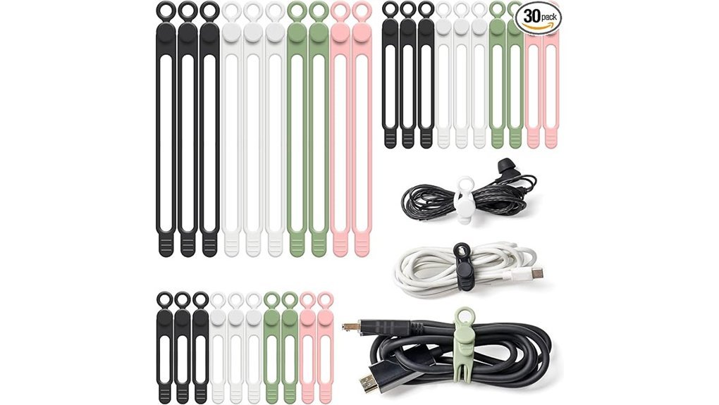 silicone cable ties organizer