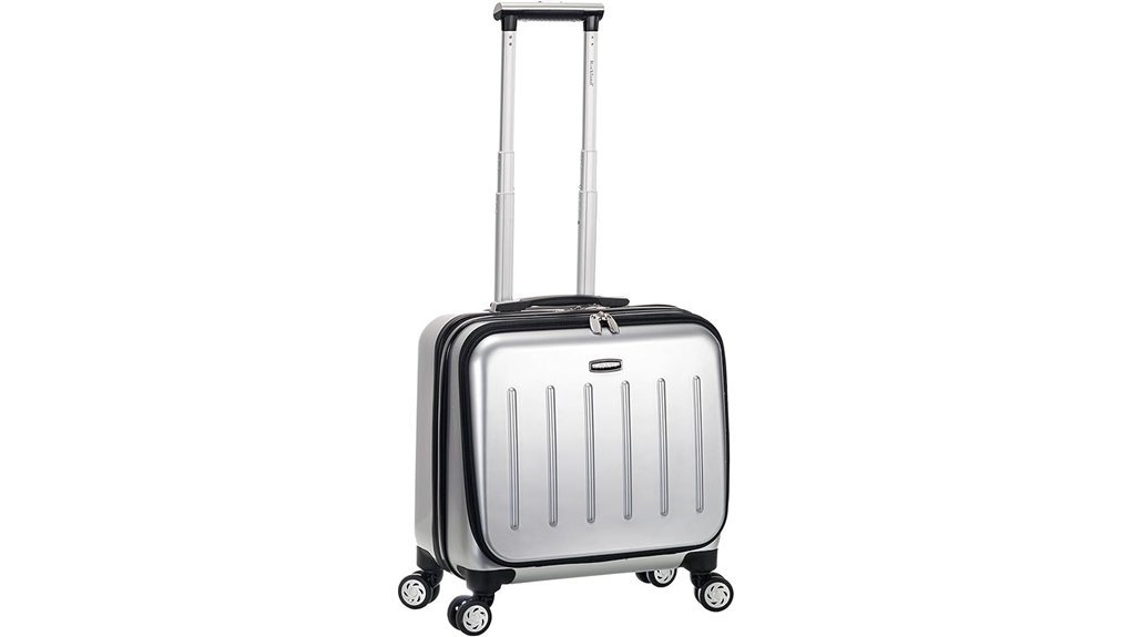 silver carry on rolling case