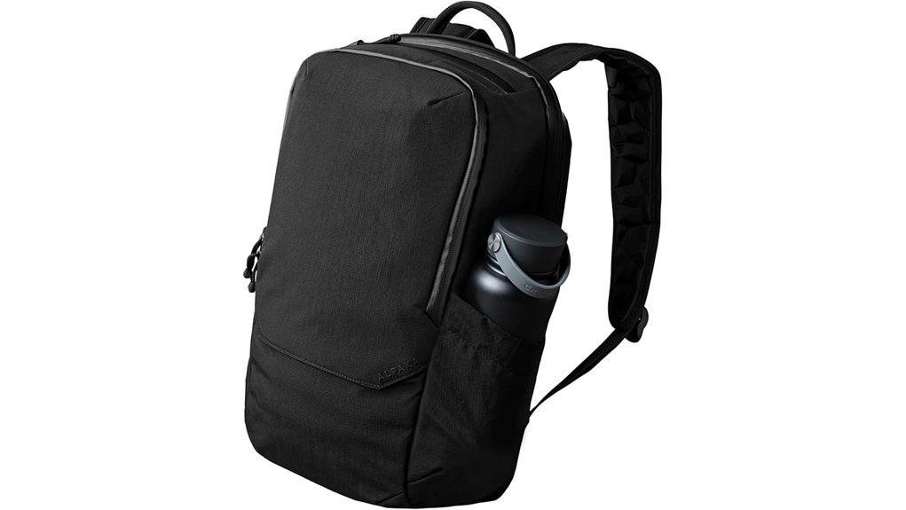 sleek black laptop backpack
