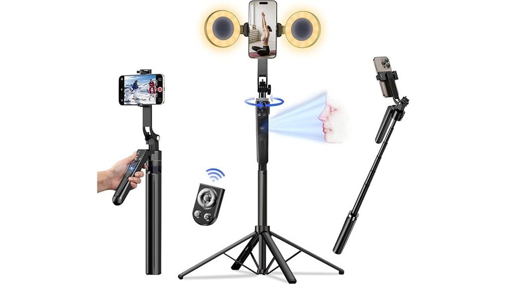 smartphone tripod with light