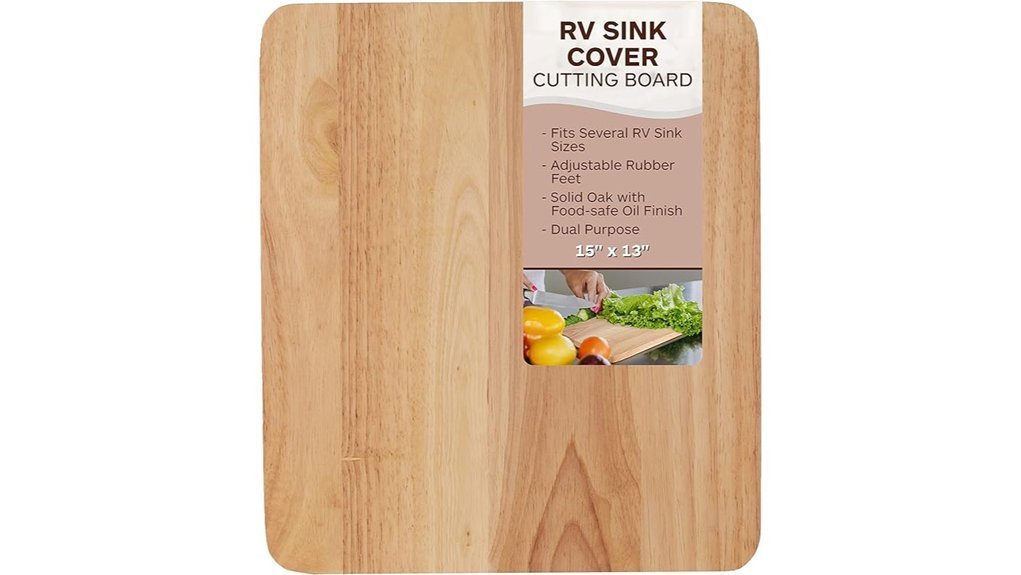 solid oak rv sink cover